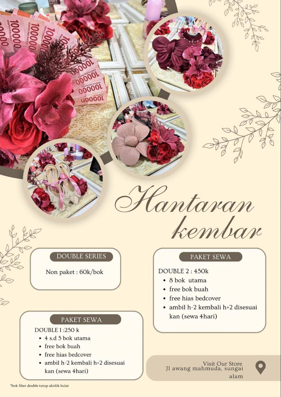 SESERAHAN PAKET SEWA DOUBLE 1